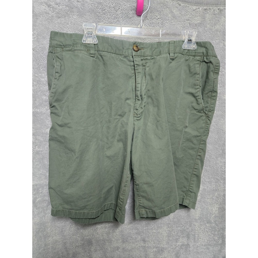 Bonobos Mens Olive Green Cotton Chino Shorts Size 35 Casual Summer Twill